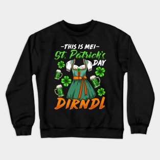 Womens This is Mei St. Patrick's Day Dirndl I Beer and Shamrock product Crewneck Sweatshirt